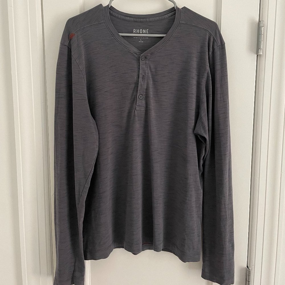 Space Dye Henley Long Sleeve